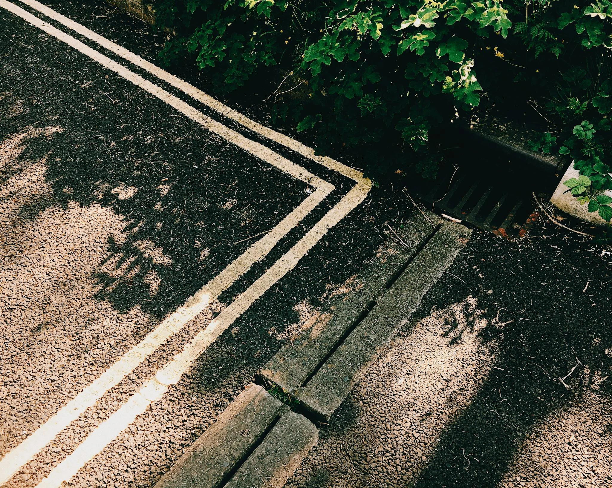 Gallery 5 high angle of asphalt road with white